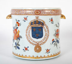 19th Century French Samson Armorial Wine Cooler or Cachepot