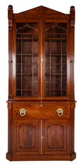 Mahogany Two Part Bookcase