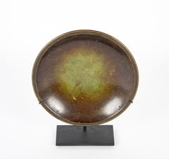 A Just Andersen Bronze Dish with Incised Ring on Rim