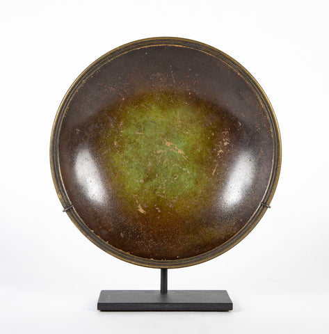 A Just Andersen Bronze Dish with Incised Ring on Rim