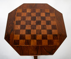 Assembled Octagonal Games Table in Rosewood