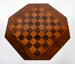 Assembled Octagonal Games Table in Rosewood