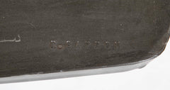 A Roger Capron Lead Wrapped Coffee Table with Incised Bird on Table Top