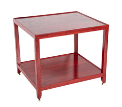 Karl Springer Red & Black Cobra Skin Table