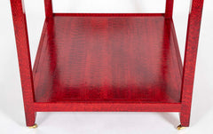 Karl Springer Red & Black Cobra Skin Table