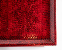 Karl Springer Red & Black Cobra Skin Table