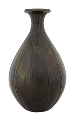 Just Andersen Teardrop Form "Disko" Metal Fluted Vase