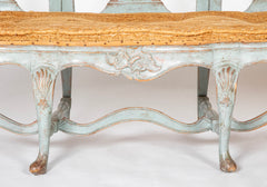 A Mid 18th Century Painted Swedish Rococo Sofa Bench