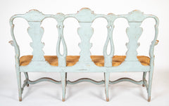 A Mid 18th Century Painted Swedish Rococo Sofa Bench