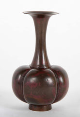 Japanese Red Patinated Bronze Vase