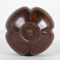 Japanese Red Patinated Bronze Vase