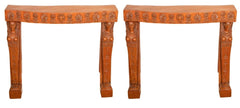 Pair of Egyptian Revival Terra Cotta Console Tables