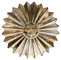 Eglomise Sunburst Mirror in the Style of Maison Jansen