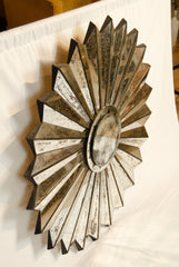 Eglomise Sunburst Mirror in the Style of Maison Jansen