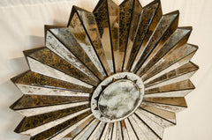 Eglomise Sunburst Mirror in the Style of Maison Jansen