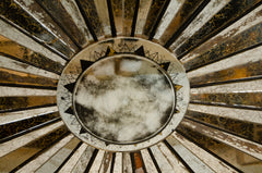 Eglomise Sunburst Mirror in the Style of Maison Jansen