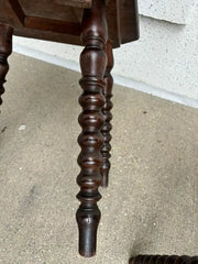 Pair 18th Century Italian Chestnut Hall Chairs Carved With Lion Crests