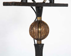 French Custom 1950's Bronze Lamp Inspired by Giacometti