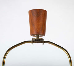 A Martz Black Glazed Ceramic Lamp of Unusual Size