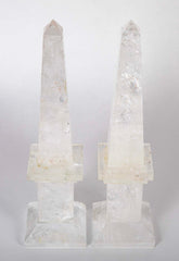 Pair of Rock Crystal Obelisks