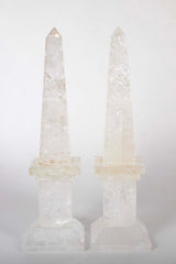 Pair of Rock Crystal Obelisks