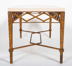 Travertine Top Coffee Table Attributed to Raymond Subes (1891-1970)