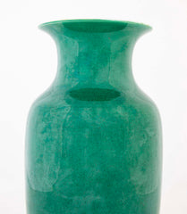 Pair of Emerald Green Chinese Porcelain Vases