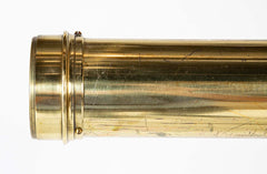 19th Century English Library Brass Telescope with Original Storage Box