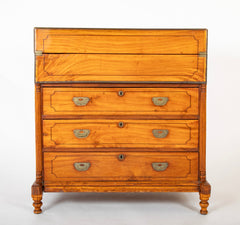 Mid 19th Century Chinese Export Camphorwood One Piece Campaign Chest