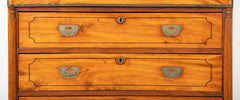 Mid 19th Century Chinese Export Camphorwood One Piece Campaign Chest