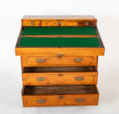 Mid 19th Century Chinese Export Camphorwood One Piece Campaign Chest