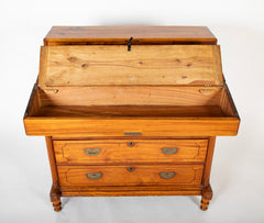 Mid 19th Century Chinese Export Camphorwood One Piece Campaign Chest