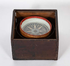 19th Century American Box Compass by E. Brown & Son, Fulton Slip NY