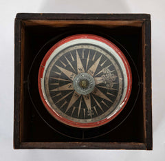 19th Century American Box Compass by E. Brown & Son, Fulton Slip NY