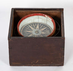 19th Century American Box Compass by E. Brown & Son, Fulton Slip NY