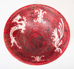 Ching Dynasty Carved Stone Bowl