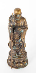 Bronze Buddha Depicting ksitigarbha  in Sanskrit