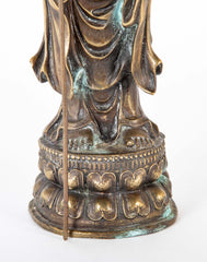 Bronze Buddha Depicting ksitigarbha  in Sanskrit