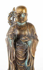 Bronze Buddha Depicting ksitigarbha  in Sanskrit