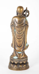 Bronze Buddha Depicting ksitigarbha  in Sanskrit