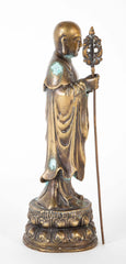 Bronze Buddha Depicting ksitigarbha  in Sanskrit