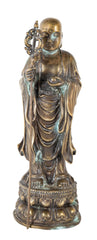 Bronze Buddha Depicting ksitigarbha  in Sanskrit