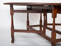 William & Mary Period Walnut Gate Leg Table