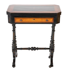 American Eastlake Ebonized & Gilt Incised Game Table