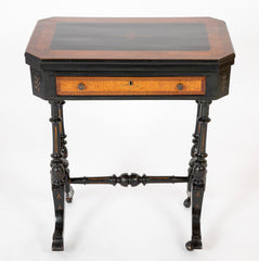 American Eastlake Ebonized & Gilt Incised Game Table