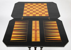 American Eastlake Ebonized & Gilt Incised Game Table