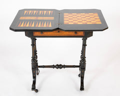 American Eastlake Ebonized & Gilt Incised Game Table