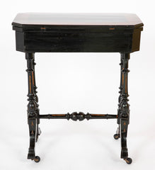 American Eastlake Ebonized & Gilt Incised Game Table