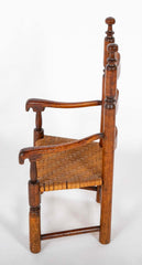 Rare American Pilgrim Child's Chair with Dramatic Finials