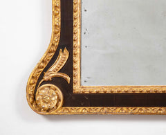 A Rare George II Period Mahogany and Gilt Wood Console Mirror